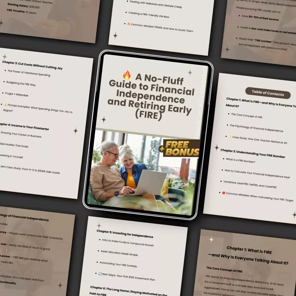 A No-Fluff Guide to Financial Independence and Retiring Early (FIRE) – Financial Independence eBook, FIRE Digital Download, Early Retirement Guide, Budgeting & Investing Roadmap