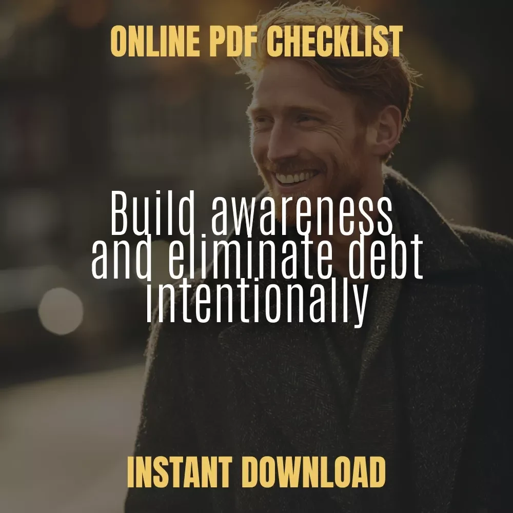 Debt Consciousness Action Plan | Printable Debt Consciousness Checklist | Budgeting, Debt-Free Mindset & Financial Goals Digital Download
