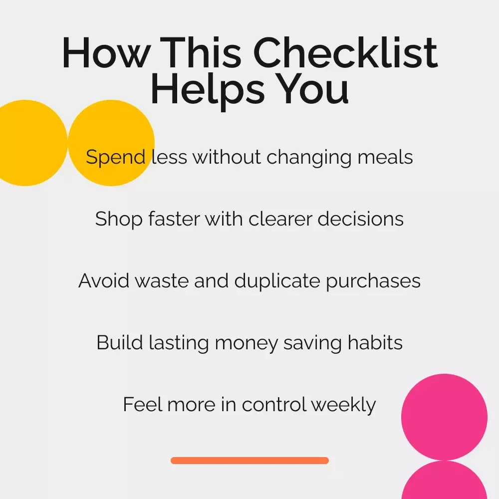 The Smart Cart Checklist | Easy Guide on how to save money grocery shopping, Weekly Budget-Friendly Grocery Planner & Shopping Checklist
