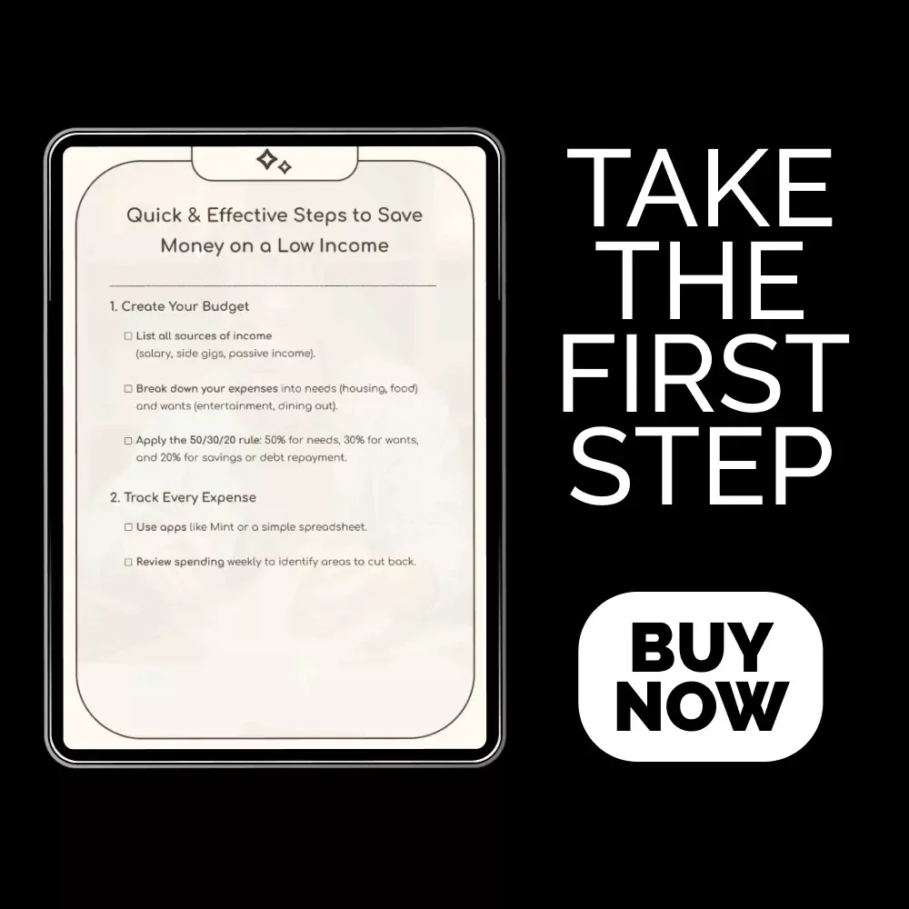 Quick & Effective Steps to Save Money on a Low Income – A Practical Guide & Checklist