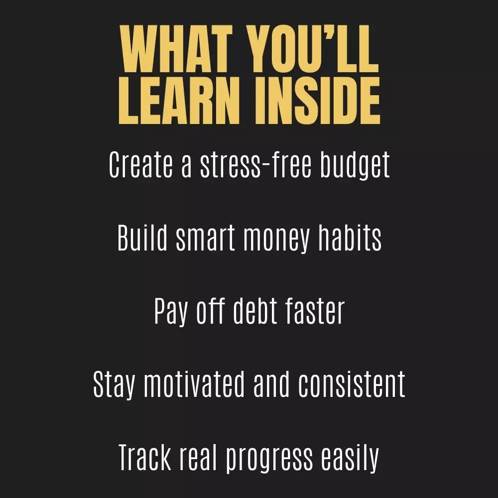 Break Free: A Simple Guide to Budgeting and Crushing Debt | Easy Step-by-Step Workbook on How to Budget and Pay Off Debt | Digital Download Financial Planner