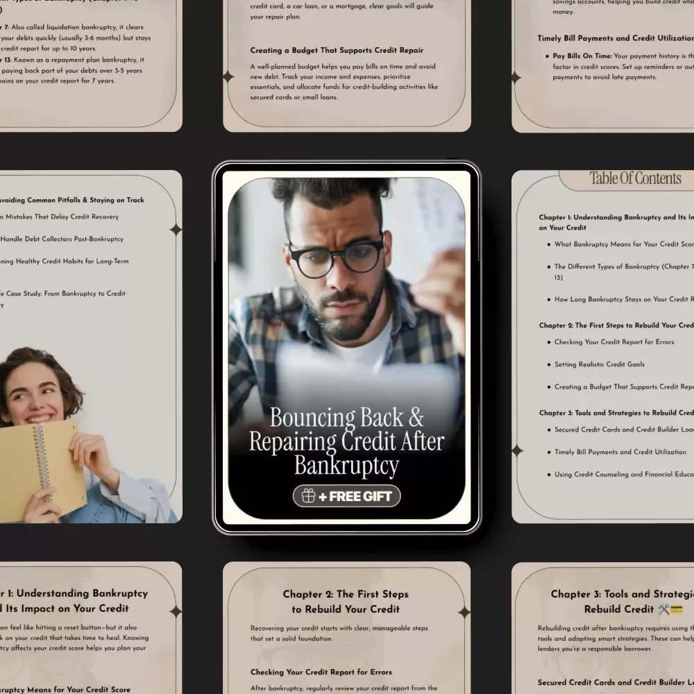 Bouncing Back & Repairing Credit After Bankruptcy | Rebuild Credit Guide, Credit Repair eBook, Bankruptcy Recovery Checklist, Financial Healing Digital Download