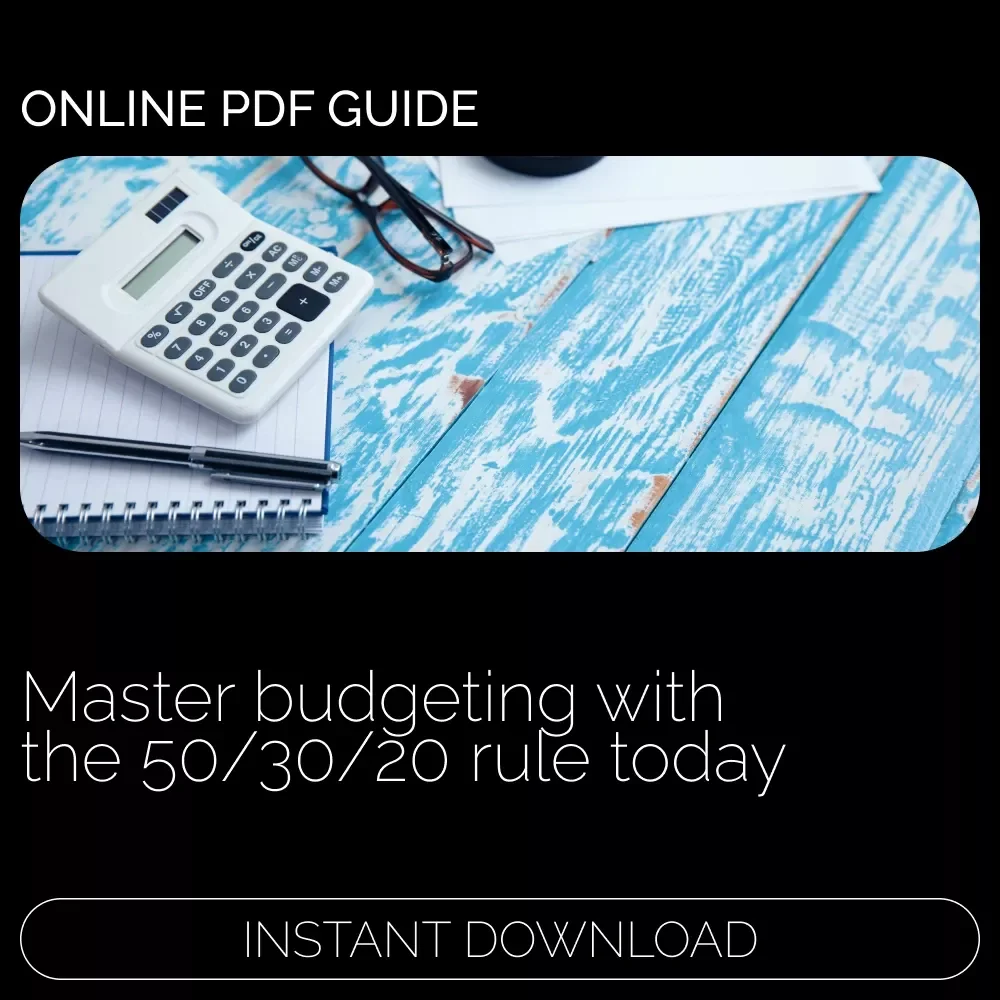 Master Your Money with the 50/30/20 Rule - Budgeting Guide for Financial Success | Digital Download