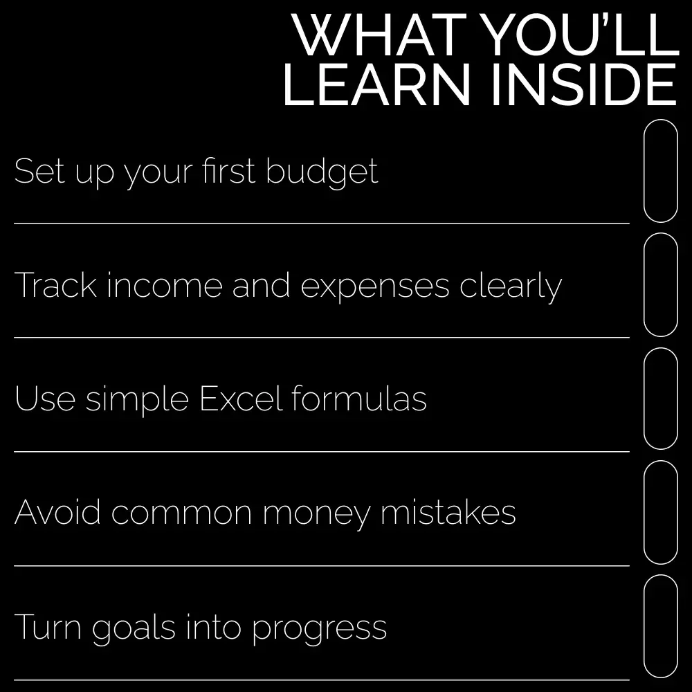 Master Your Money: The Simple Excel Budgeting Guide | How to Set Up a Budget in Excel | Digital Download for Personal Finance & Money Management
