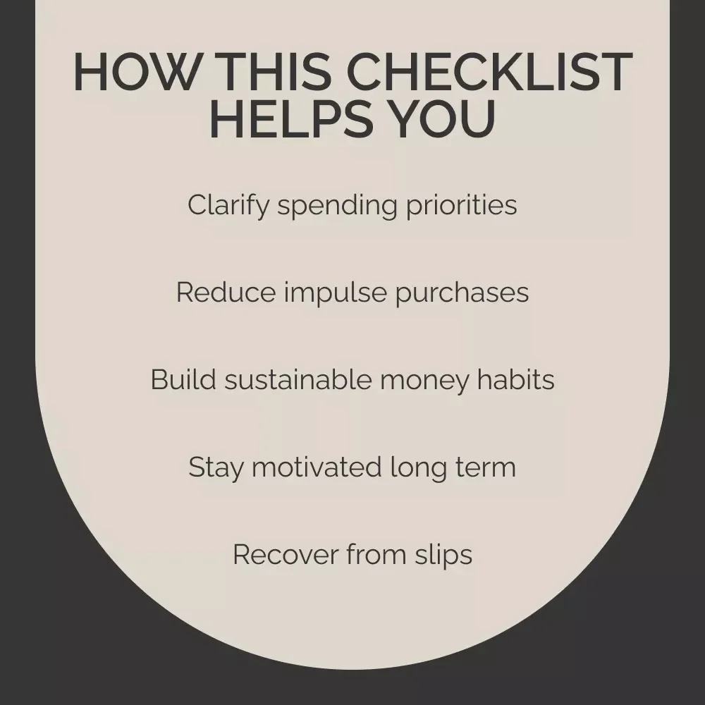 The No-Buy Year Power Checklist – A Practical eBook Guide on how to do a no buy year, Build Better Money Habits & Save More Without Deprivation