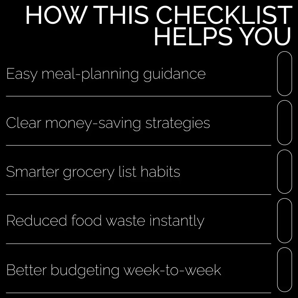 Smart Shopper's Checklist: How to Save on Groceries – Printable Budgeting Checklist for Meal Planning, Grocery Savings, Frugal Living & Money-Smart Shopping