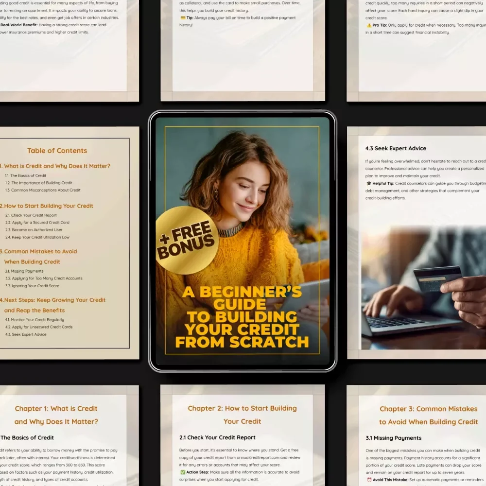 A Beginner’s Guide to Building Your Credit from Scratch | Essential Step-by-Step Credit-Building Guide for Beginners | How to Build Credit from Scratch Digital Download