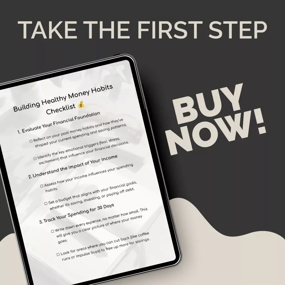Building Healthy Money Habits Checklist | Printable Financial Effect on Money Habits Guide | Budgeting, Spending & Savings Planner