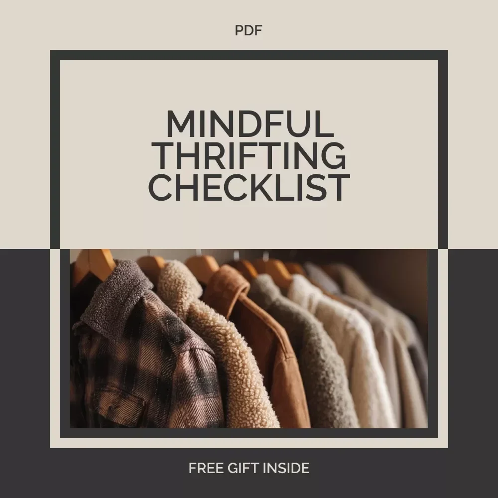 Mindful Thrifting Checklist | Digital Download for Conscious Shopping, Curbing Thrifting Addiction, Minimalist Budgeting & Intentional Secondhand Habits