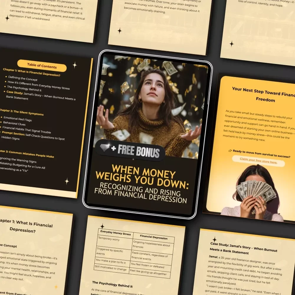When Money Weighs You Down: Recognizing and Rising From Financial Depression Guide – Your Step-by-Step Path to Overcoming Financial Stress and Depression