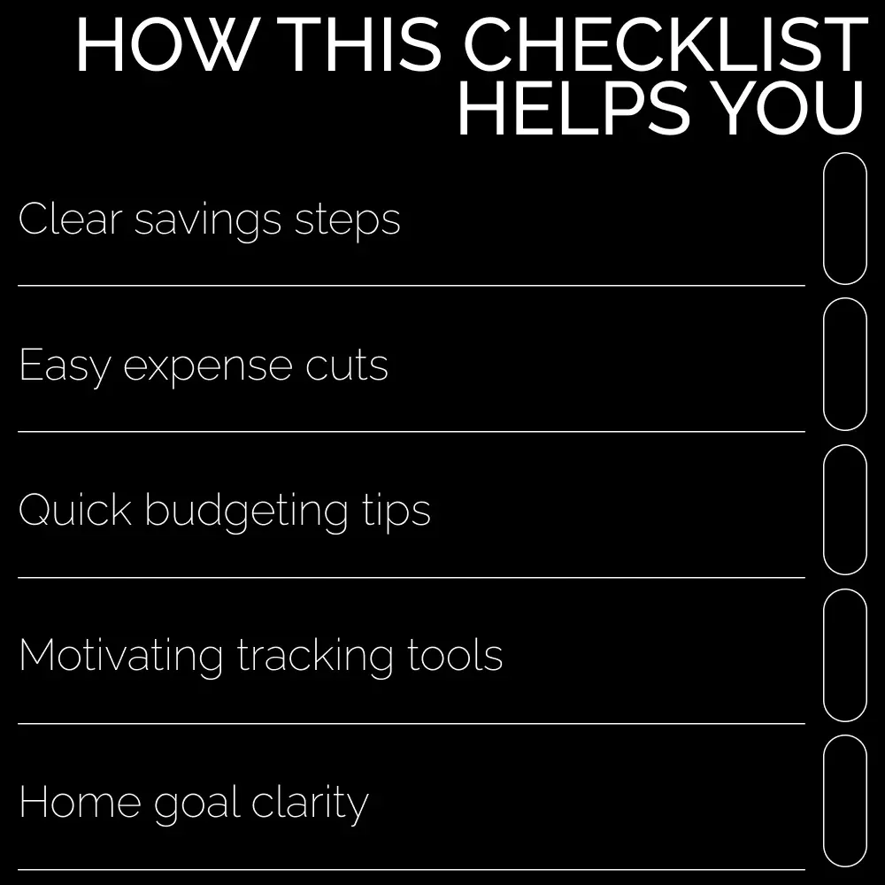 Your Step-by-Step Roadmap to Saving for a House | Budgeting Guide Checklist | How to Budget to Save for a House | First-Time Homebuyer Savings Planner