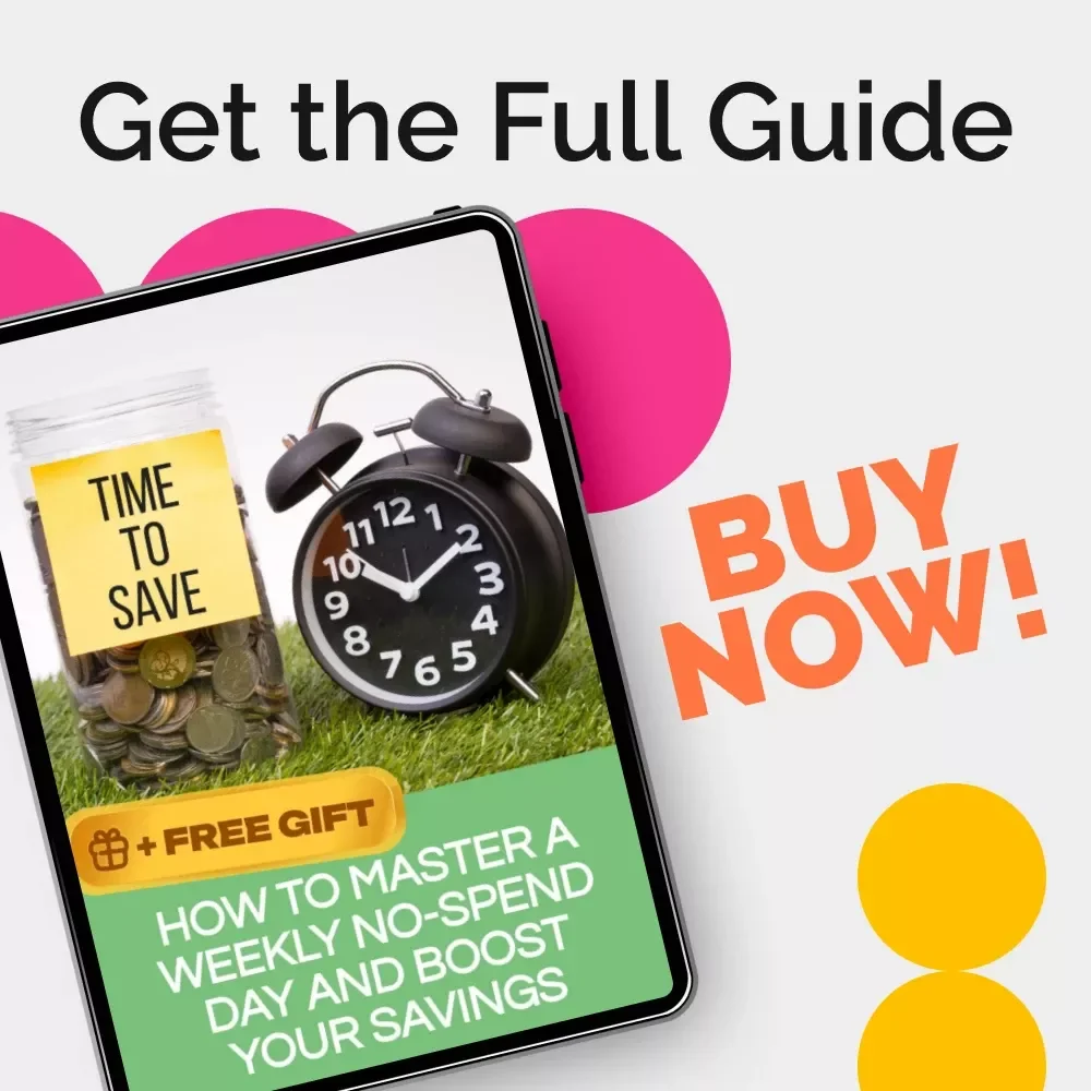 How to Master a Weekly No-Spend Day and Boost Your Savings – Smart Money Habits Guide, No-Spend Challenge eBook, Personal Finance Digital Download