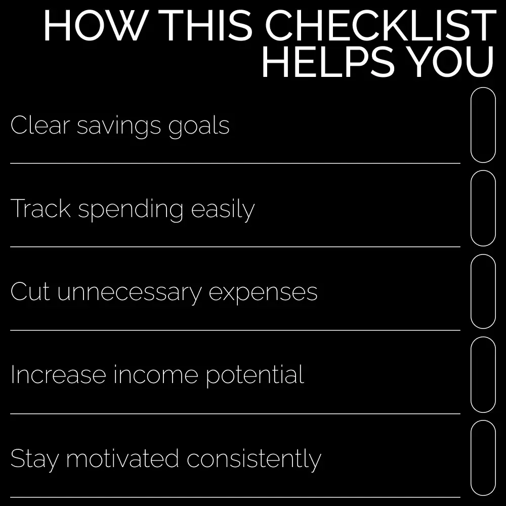 $5000 in 6 Months: Your Ultimate Savings Checklist - How to Save $5000 in 6 Months