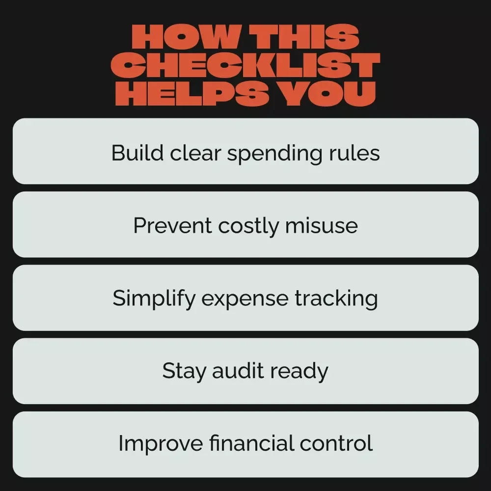 Corporate Credit Card Mastery Checklist | How to Manage Corporate Credit Cards for Small Business, Finance Teams & Entrepreneurs | Digital Download