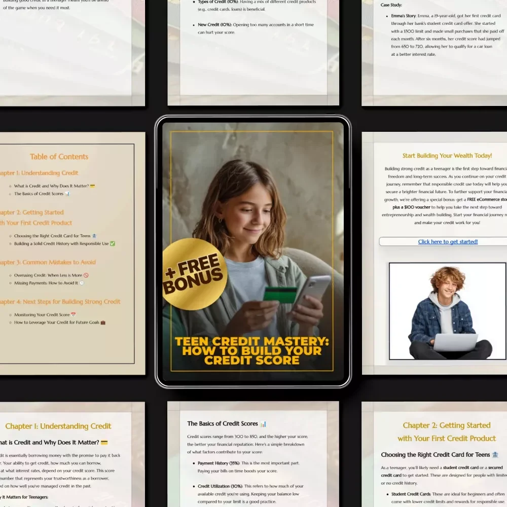 Teen Credit Mastery: How to Build Your Credit Score – A Teenager’s Guide to Building Credit and Financial Freedom