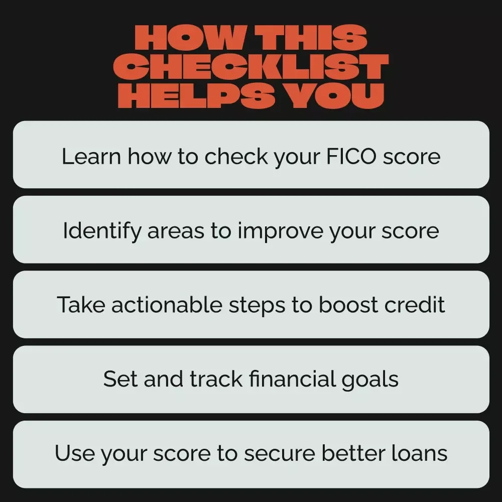 FICO Score Mastery Checklist: Your Roadmap to Financial Success - How to Check Your FICO Score and Improve It