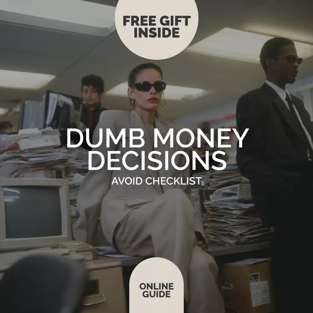 Dumb Money Decisions Avoid Checklist | Smart Personal Finance Planner | Simple Budgeting & Spending Control Guide