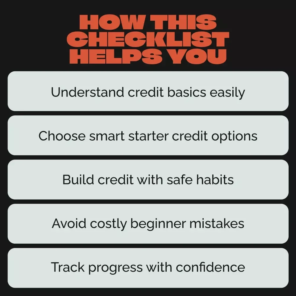 Teen Credit Building Checklist 💳 | Printable Financial Guide for Beginners | How to Build Credit as a Teenager | Teen Money Management PDF