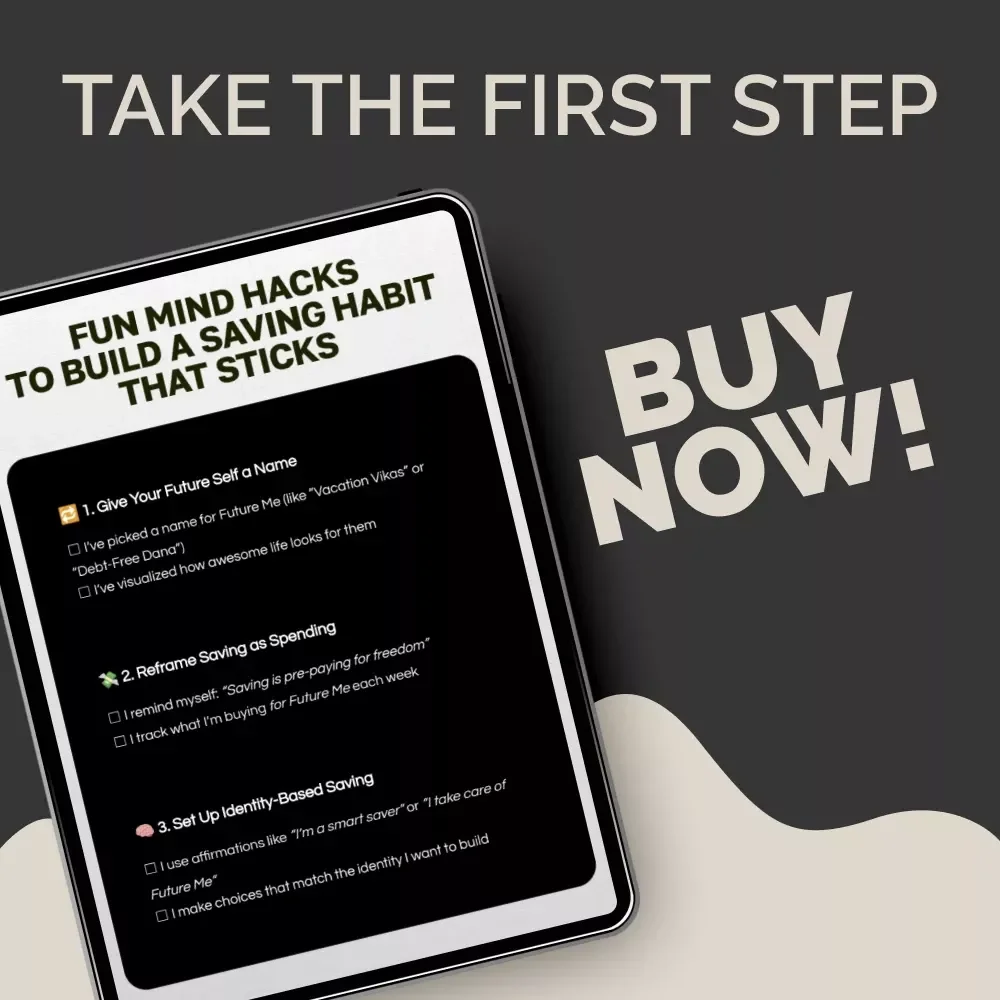 Fun Mind Hacks to Build a Saving Habit That Sticks – Easy Checklist with mental tricks to stick saving habit | Digital Download