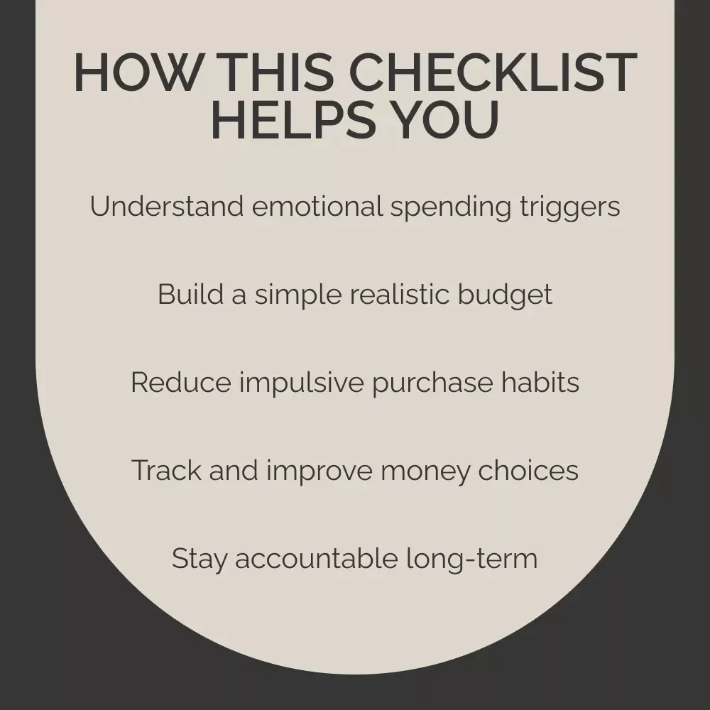 Breaking Free from Compulsive Shopping Checklist 💸 | Printable Anti-Impulsive Buying Guide for Financial Wellness