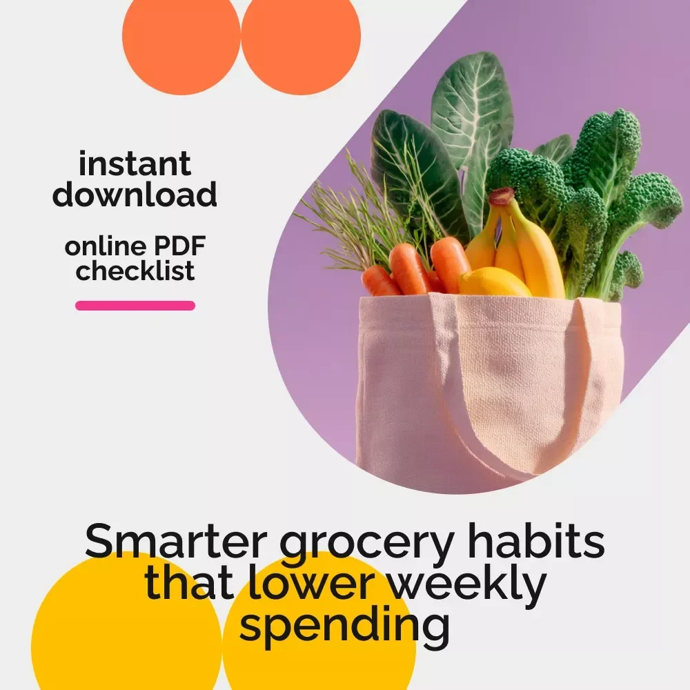 The Smart Cart Checklist | Easy Guide on how to save money grocery shopping, Weekly Budget-Friendly Grocery Planner & Shopping Checklist