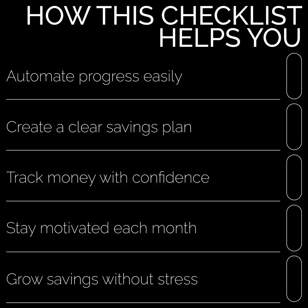 The “Save Like You Mean It” Monthly Checklist | Simple Steps to Build the Best Monthly Savings Plan | Printable Budget Tracker & Digital Download
