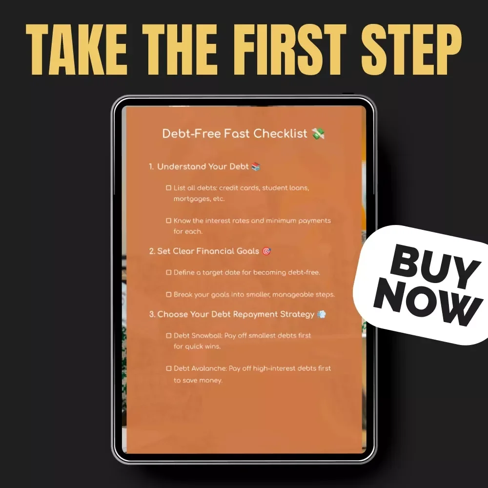 Debt-Free Fast Checklist 💸 | Achieve Financial Freedom Quickly | Digital Download Guide