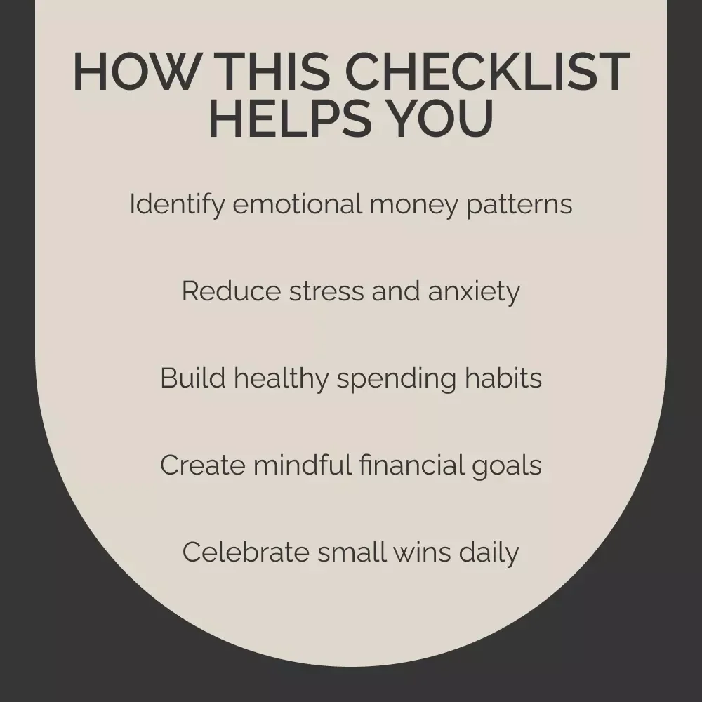 Your Step-by-Step Guide to Breaking Free from Money Addiction | Printable Digital Checklist for Building Healthier Financial Habits and Mindset