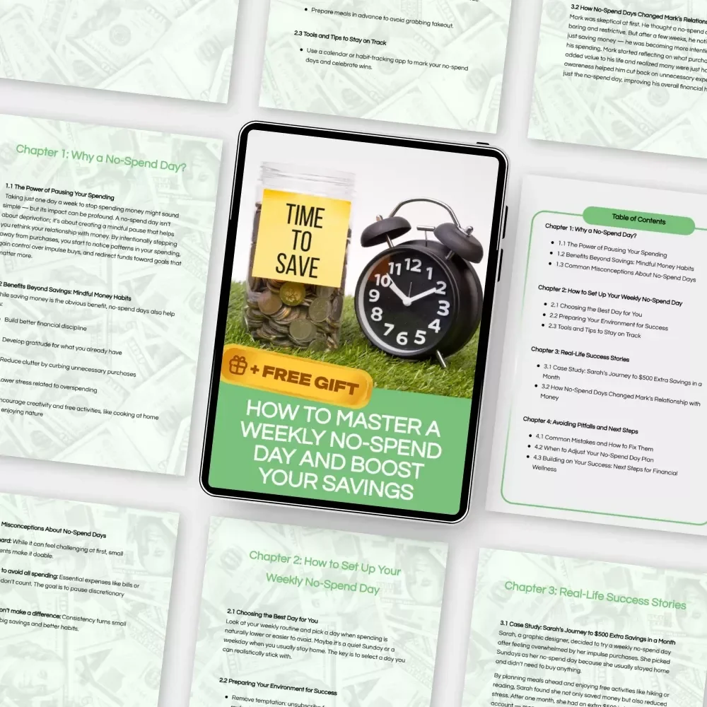 How to Master a Weekly No-Spend Day and Boost Your Savings – Smart Money Habits Guide, No-Spend Challenge eBook, Personal Finance Digital Download