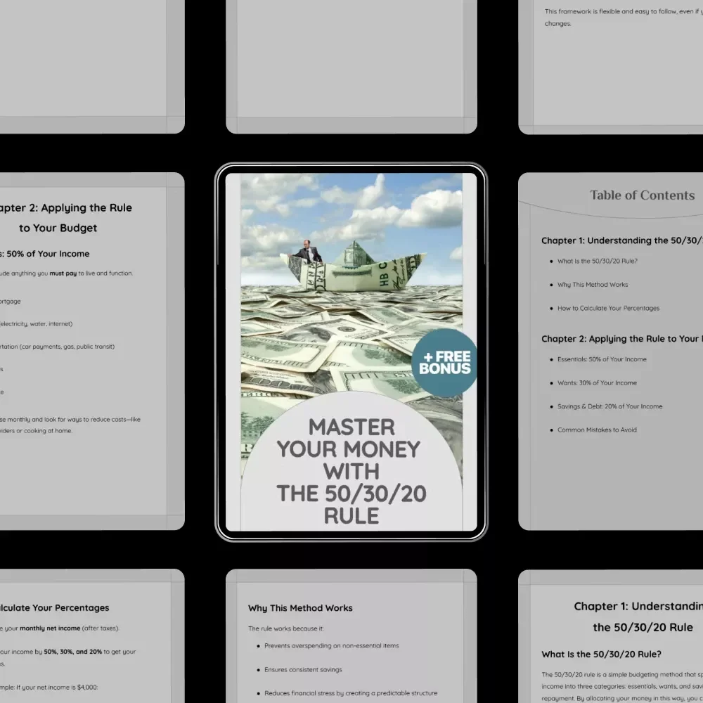 Master Your Money with the 50/30/20 Rule - Budgeting Guide for Financial Success | Digital Download
