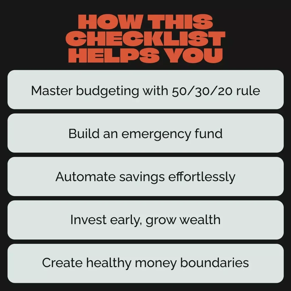 Young & Money-Savvy Starter Pack: The Essential Checklist for Making Good Money Decisions While Young
