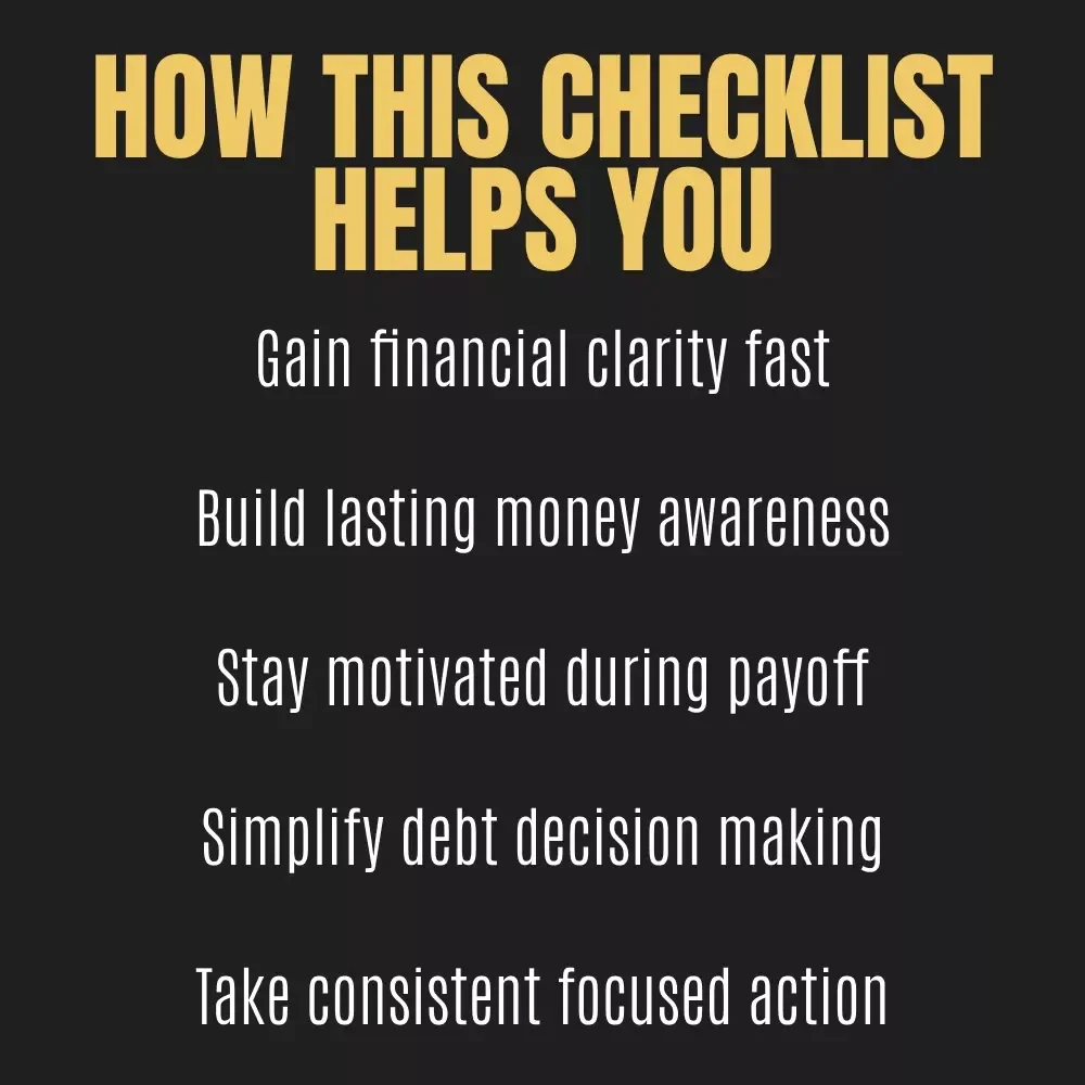 Debt Consciousness Action Plan | Printable Debt Consciousness Checklist | Budgeting, Debt-Free Mindset & Financial Goals Digital Download