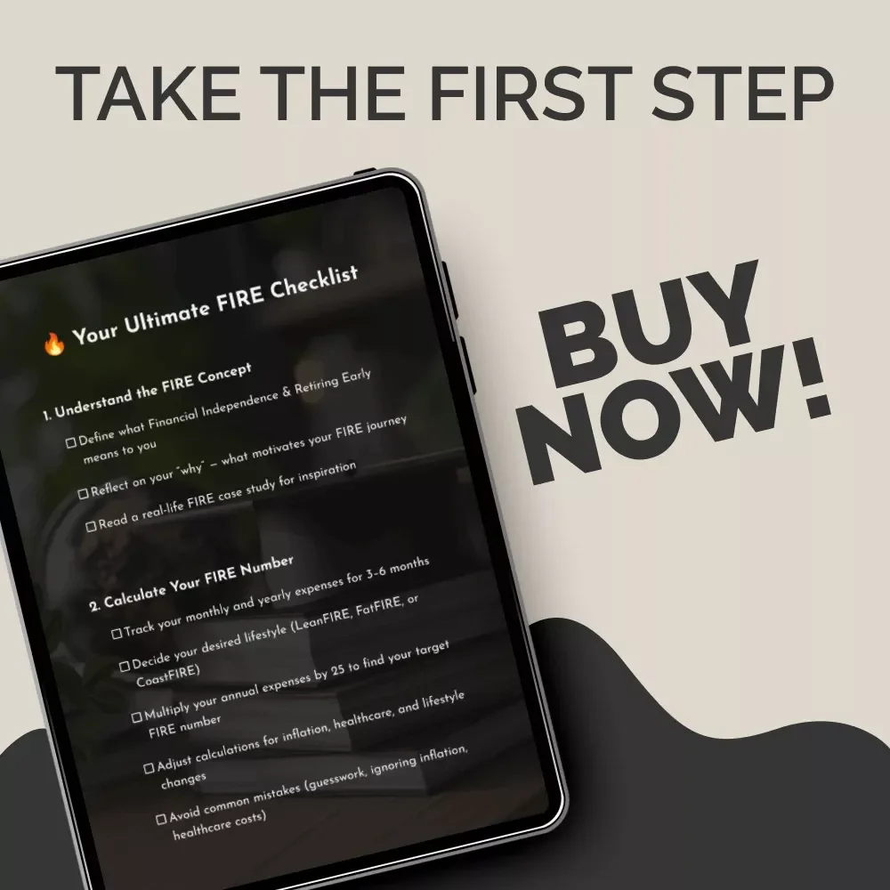 Your Ultimate FIRE Checklist | Financial Independence Guide, Early Retirement Planner, FIRE Number Workbook, Intentional Spending & Investing Strategy Digital Download