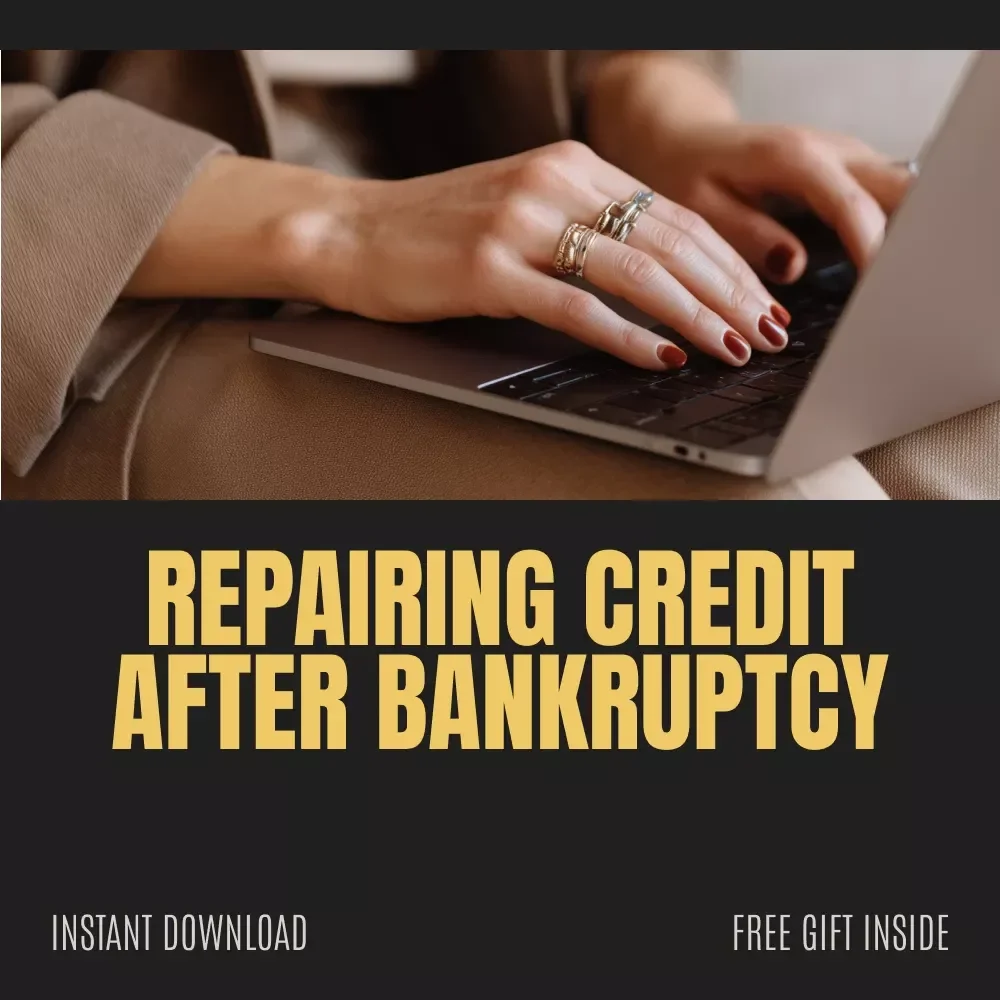 Bouncing Back & Repairing Credit After Bankruptcy | Rebuild Credit Guide, Credit Repair eBook, Bankruptcy Recovery Checklist, Financial Healing Digital Download