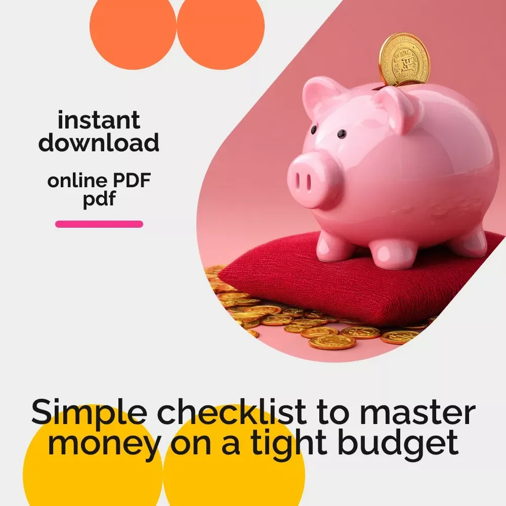 The Tight Budget Success Checklist: Stretch, Save, and Succeed | Budget Checklist, Money Saving Guide, Digital Download for Smart Spending