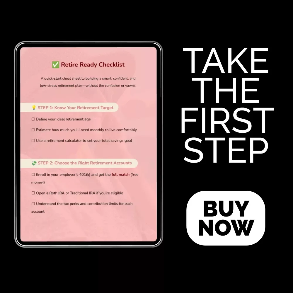 Retire Ready Checklist – A Complete saving for retirement planning Guide for Confident, Low-Stress Financial Freedom | Printable & Digital Download