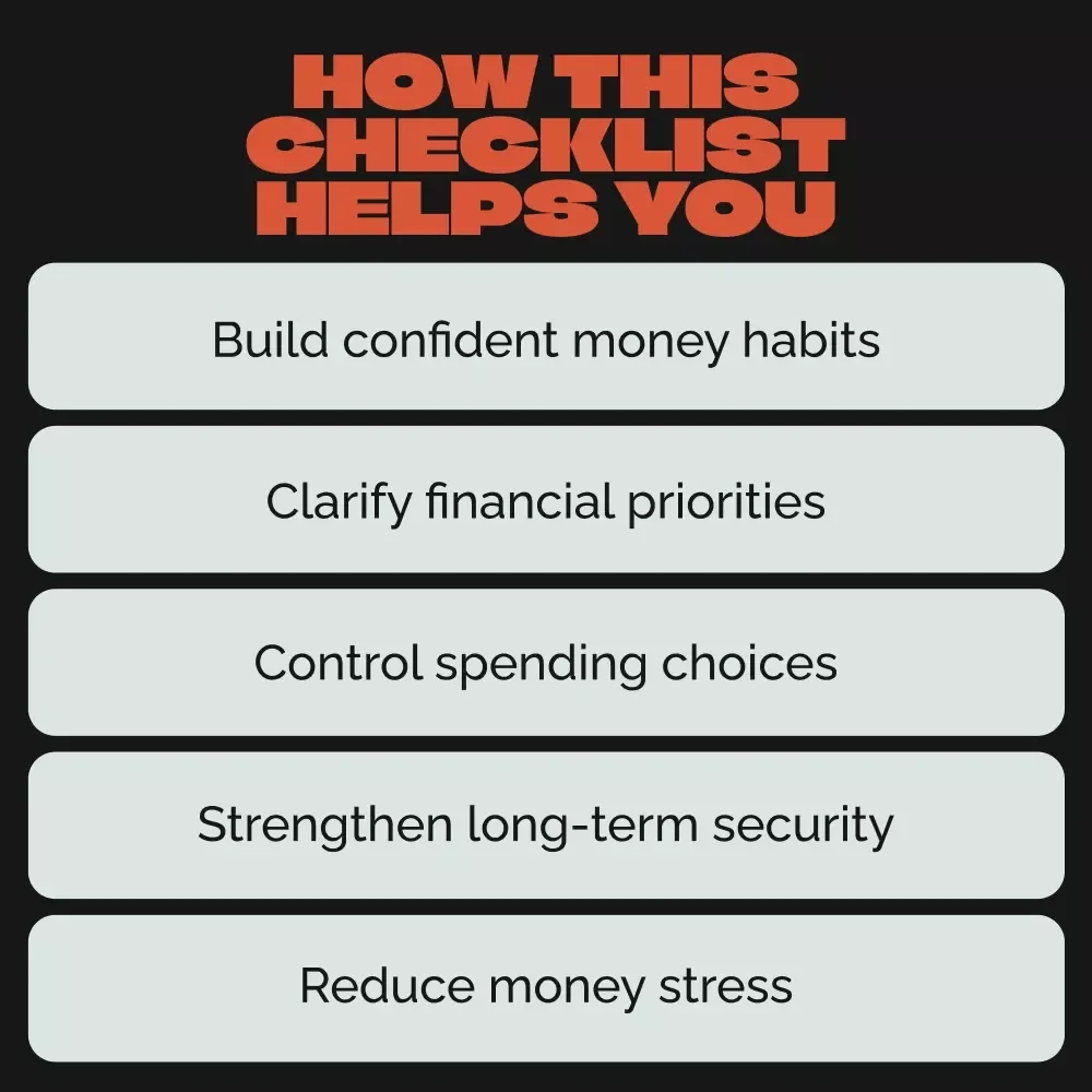 Smart Money Moves Checklist | Simple Guide for Better Money Decisions, Budgeting & Financial Goals