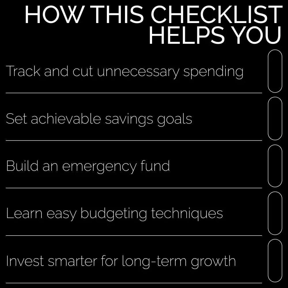 Your Step-by-Step Checklist to Financial Freedom: How to Save the Most Money