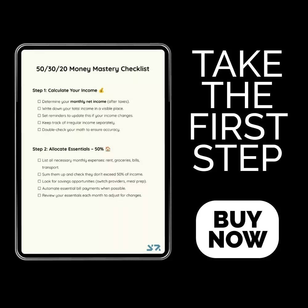 50/30/20 Money Mastery Checklist – Your Ultimate Guide to Budgeting, Saving, and Debt Management