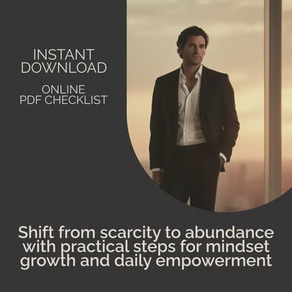 The Abundance Mindset Checklist | Printable Personal Growth Guide for Positive Thinking, Self-Improvement & Manifestation | abundance mindset