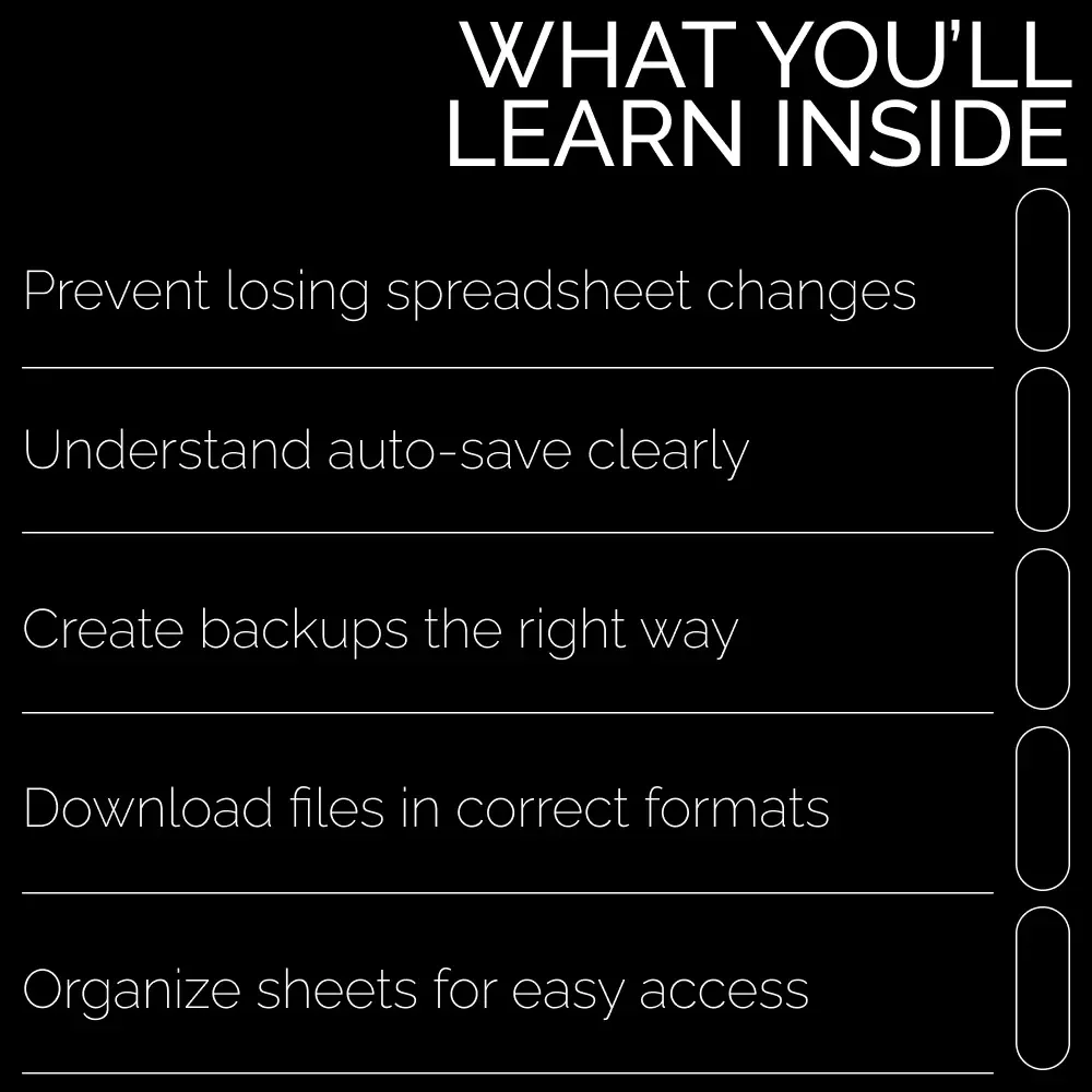 A Guide to Saving Google Sheets | Google Sheets Auto-Save Guide, Backup & Download Checklist, Prevent Lost Changes Digital Download