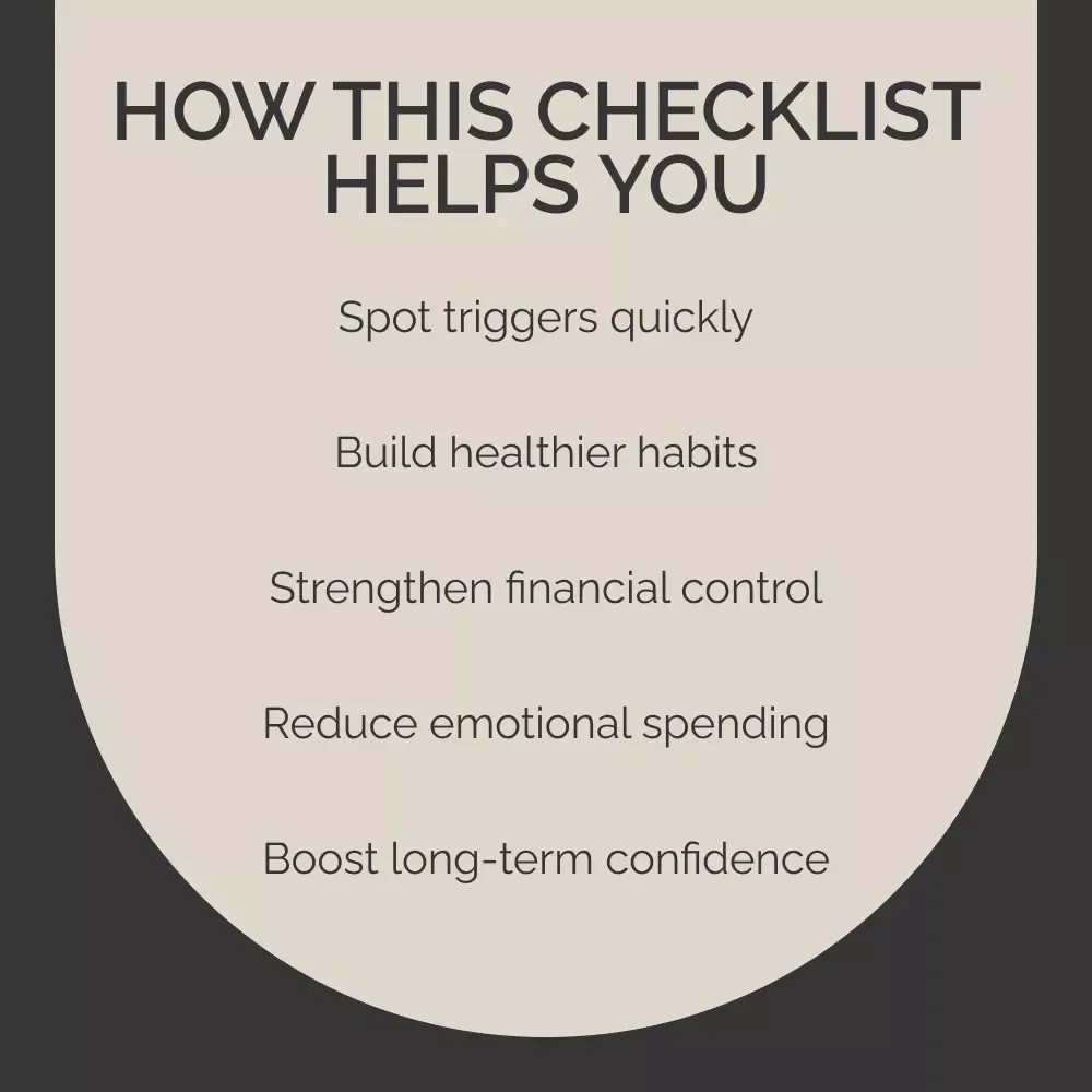 Oniomania Recovery Checklist 🛍️ | Printable Shopping Addiction Healing Guide | Budgeting & Mindfulness Support Tool for Overcoming Oniomania