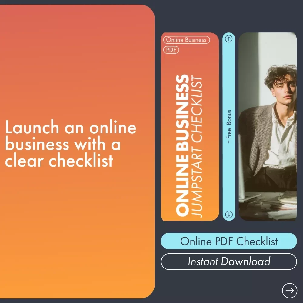 Online Business Jumpstart Checklist – Digital Download for Starting an Online Business, Step-by-Step Launch Guide, Beginner Entrepreneur Setup List