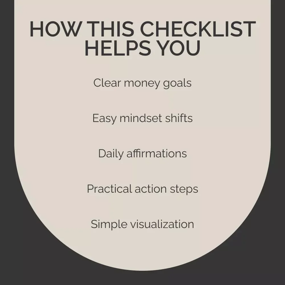 Manifest Money Like a Pro Checklist | Money Manifestation Guide | Abundance Mindset Digital Download | Law of Attraction Success Planner