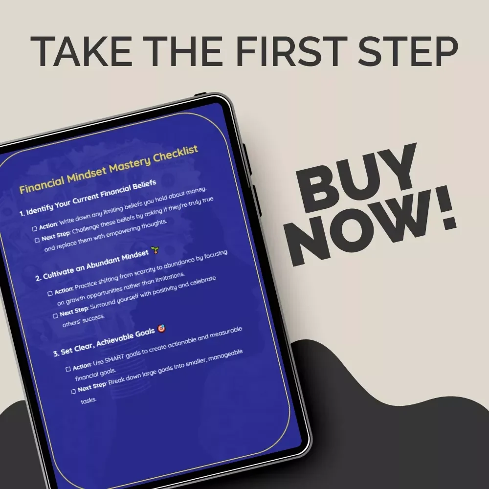 Financial Mindset Mastery Checklist | Wealth Mindset Printable | Digital Download for Personal Growth & Money Confidence | financial mindset Guide