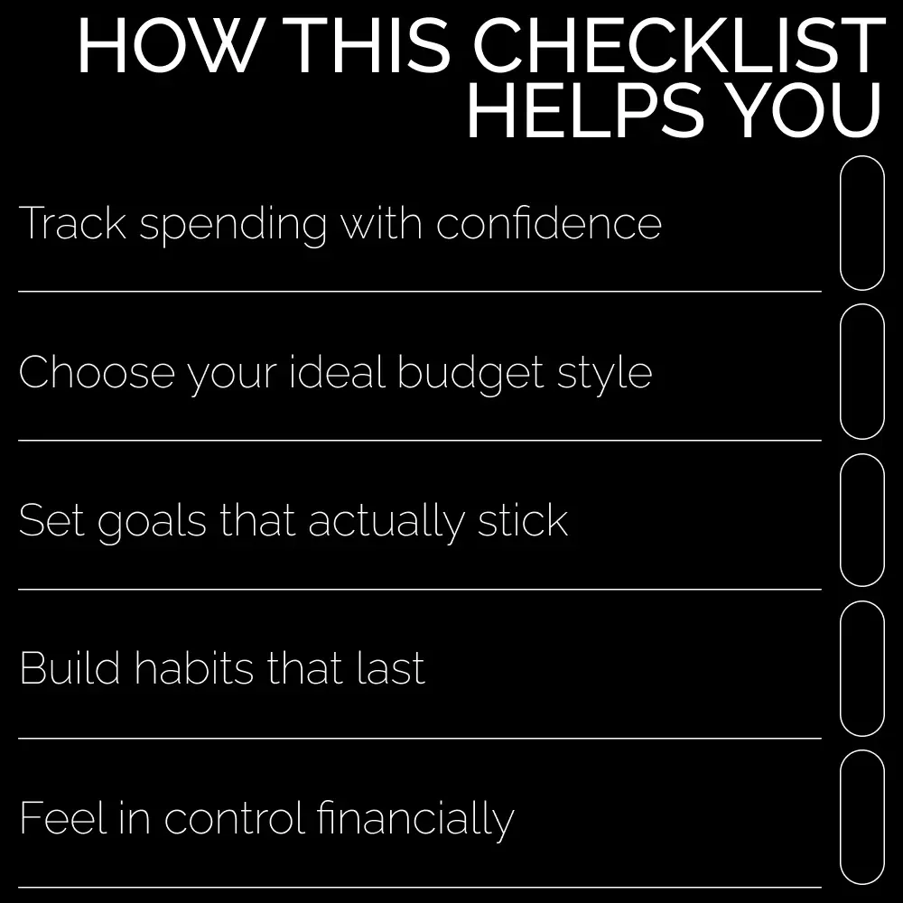 Your No-Stress Starter Checklist for Budgeting Like a Boss | Printable PDF | How to Budget for Beginners | Simple Money Planner & Financial Organizer