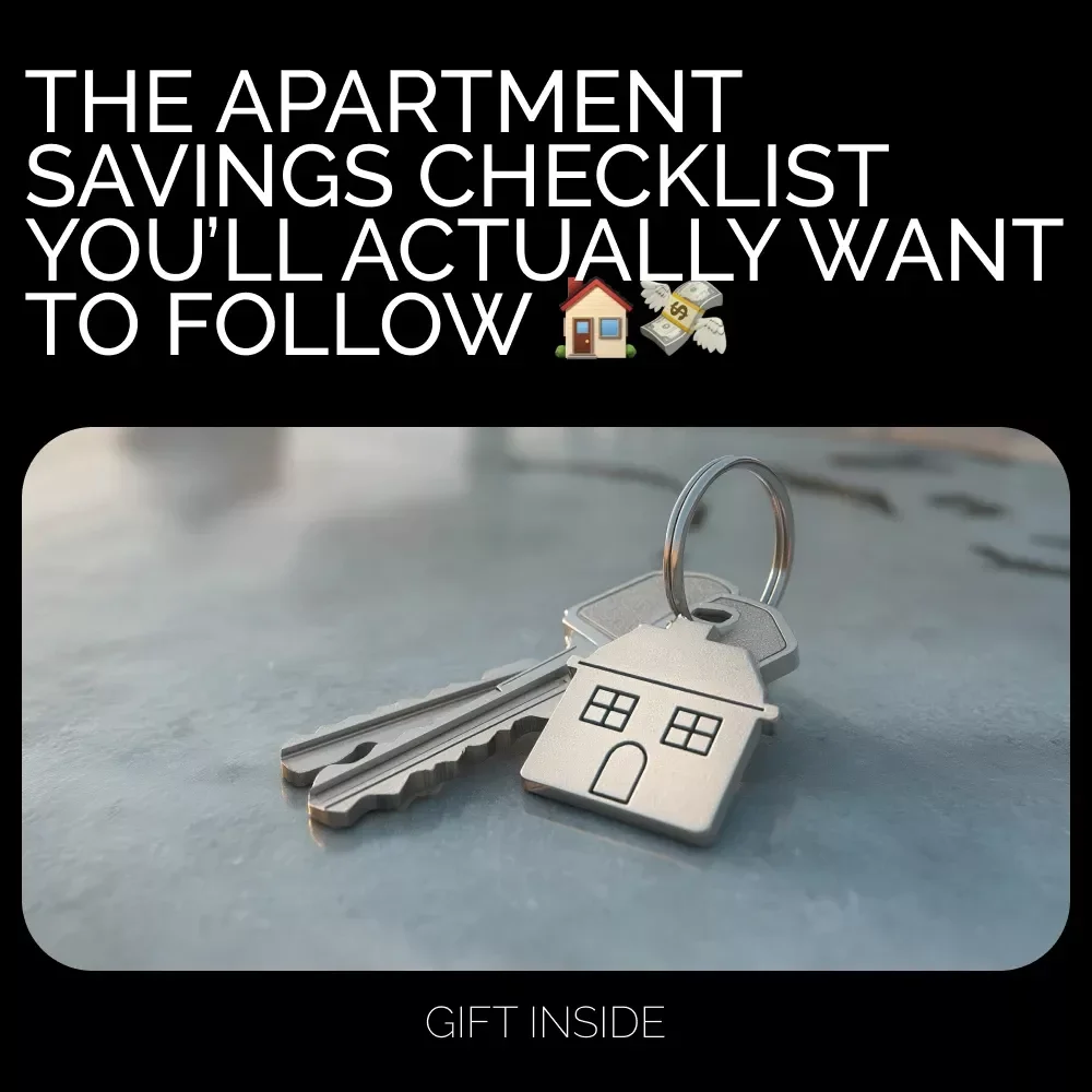 The Apartment Savings Checklist You’ll Actually Want to Follow 🏠💸 | Ultimate Budget Guide for First-Time Renters & Buyers | Printable Download | how to save for an apartment