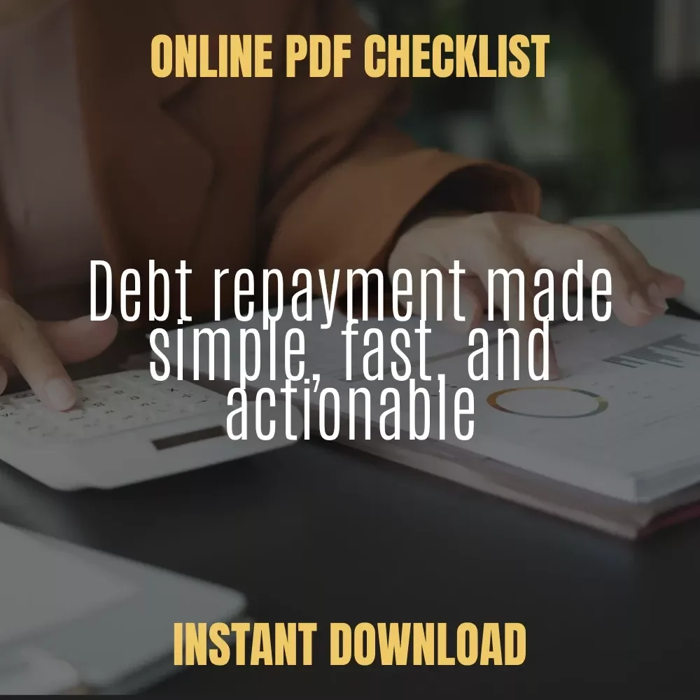 Debt-Free Fast Checklist 💸 | Achieve Financial Freedom Quickly | Digital Download Guide