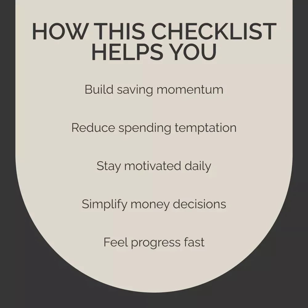 Fun Mind Hacks to Build a Saving Habit That Sticks – Easy Checklist with mental tricks to stick saving habit | Digital Download