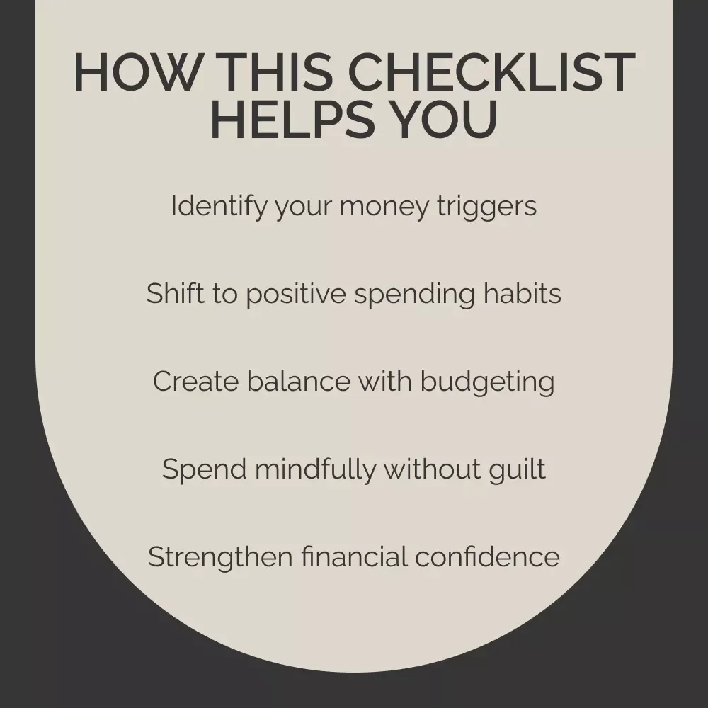 Overcome Your Fear of Spending Money Checklist | Printable Mindset and Budgeting Tool | For Anyone Afraid to Spend Money and Ready to Build Confidence
